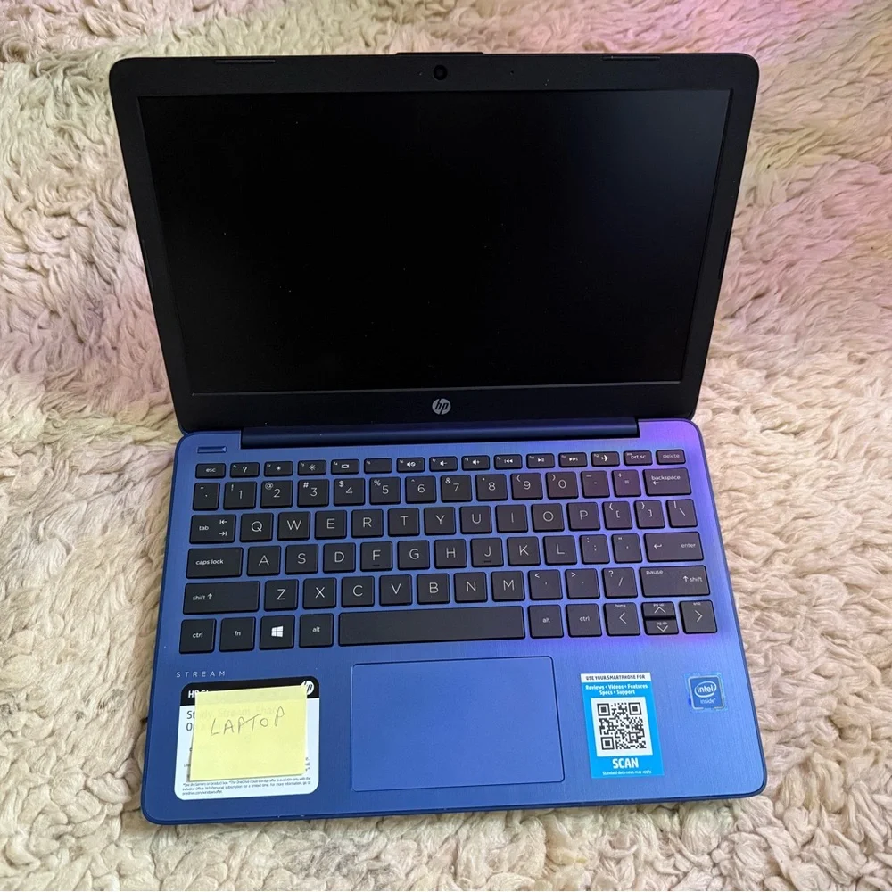HP Blue Ultrabook with Slim Profile and Smooth Finish